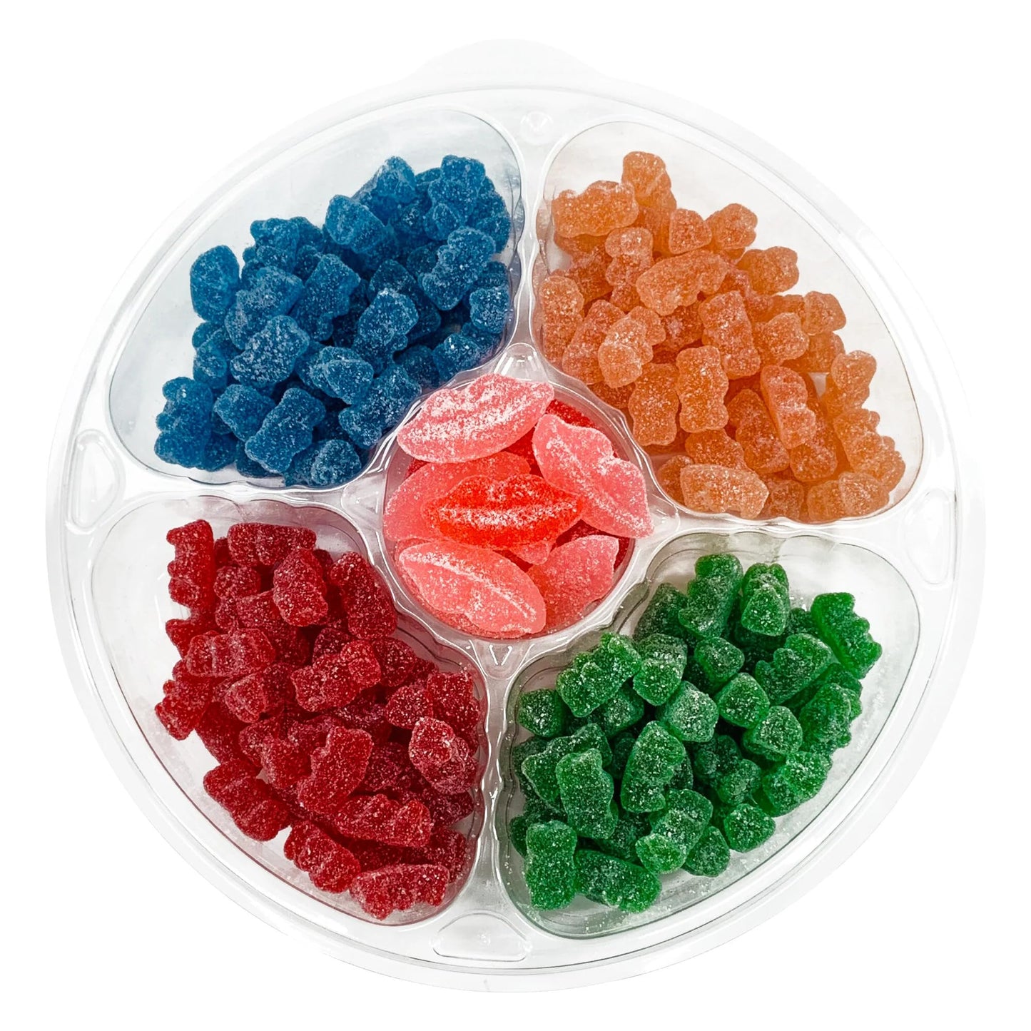 Ny Spice Shop Gummy Bears Assorted Candy With Sour Pucker Lips Tray Gift Pack - 2 Pound Chewy Trendy Treat Snacks Bulk - Variety Pack