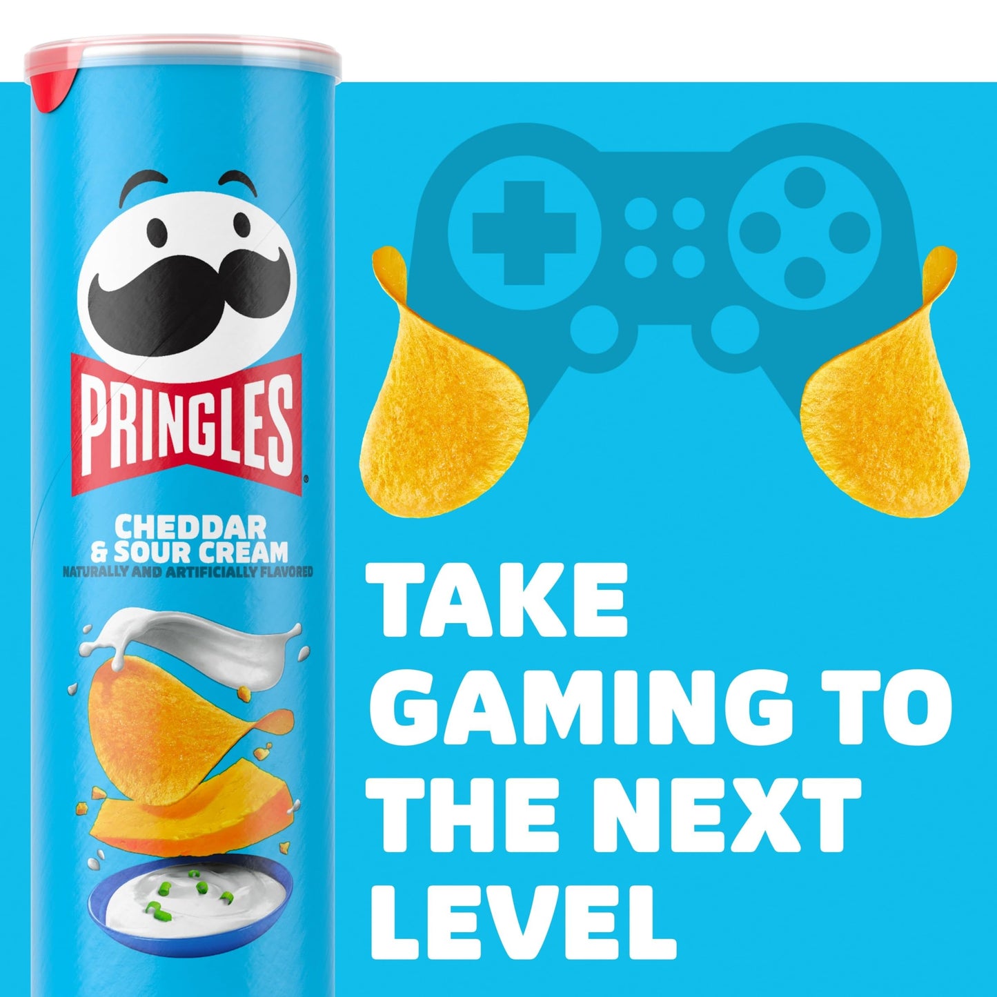 Pringles Cheddar & Sour Cream Potato Crisps, 158 G, Ligth Blue, Medium (3800013895)