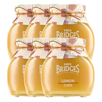 Mrs Bridges Lemon Curd, Made in Scotland, 12oz Jar (Pack of 6)