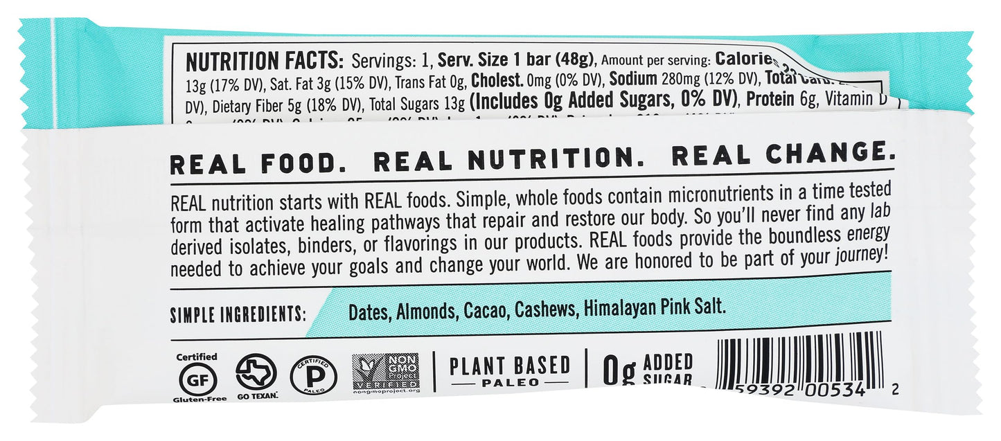 Thunderbird Energetica Chocolate Almond Butter Sea Salt Bar, 1.7 Oz