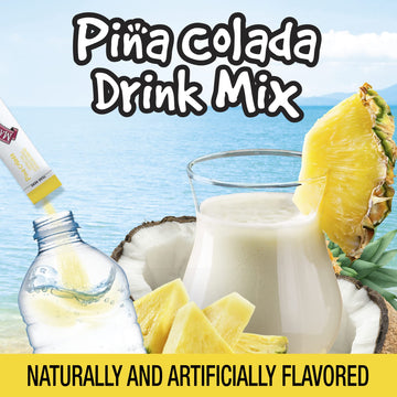 Margaritaville Singles To Go Water Drink Mix, Pina Colada Flavor, 72 Servings, 0.65 Ounce Pack of 12