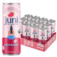 JUNI Sparkling Adaptogen Drink - Raspberry, 12 Fl Oz (Pack of 12), Zero Sugar, Organic, Non-Alcoholic, with Ashwagandha & Mushrooms
