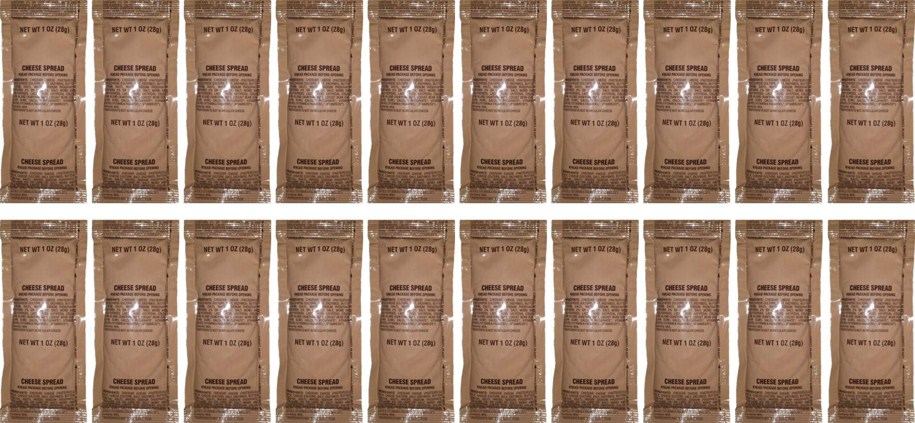 Mre Cheese Spreads: Cheddar, Jalapeno, Or Both! Manufacture Date Jan.2020! (Cheddar, 20 Pack)