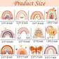 24Pc Boho Rainbow Cupcake Toppers For Boho Rainbow Party & Baby Showers