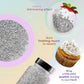 Bakerpan Pearlized Sugar Sprinkles For Baking - 5 Ounce - Sparkling Silver Decorating Sugar Crystals For Cookies, Cake Pops, Ice