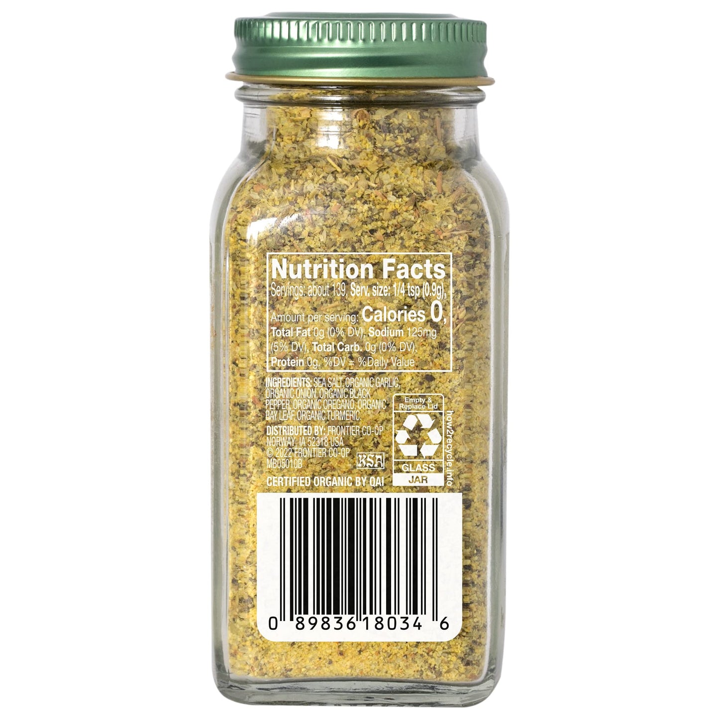 Simply Organic Adobo Seasoning, 4.14-Ounce, Garlic, Onion& Pepper Blend, Add Depth Without Heat To Fish, Meats, Rice, Kosher