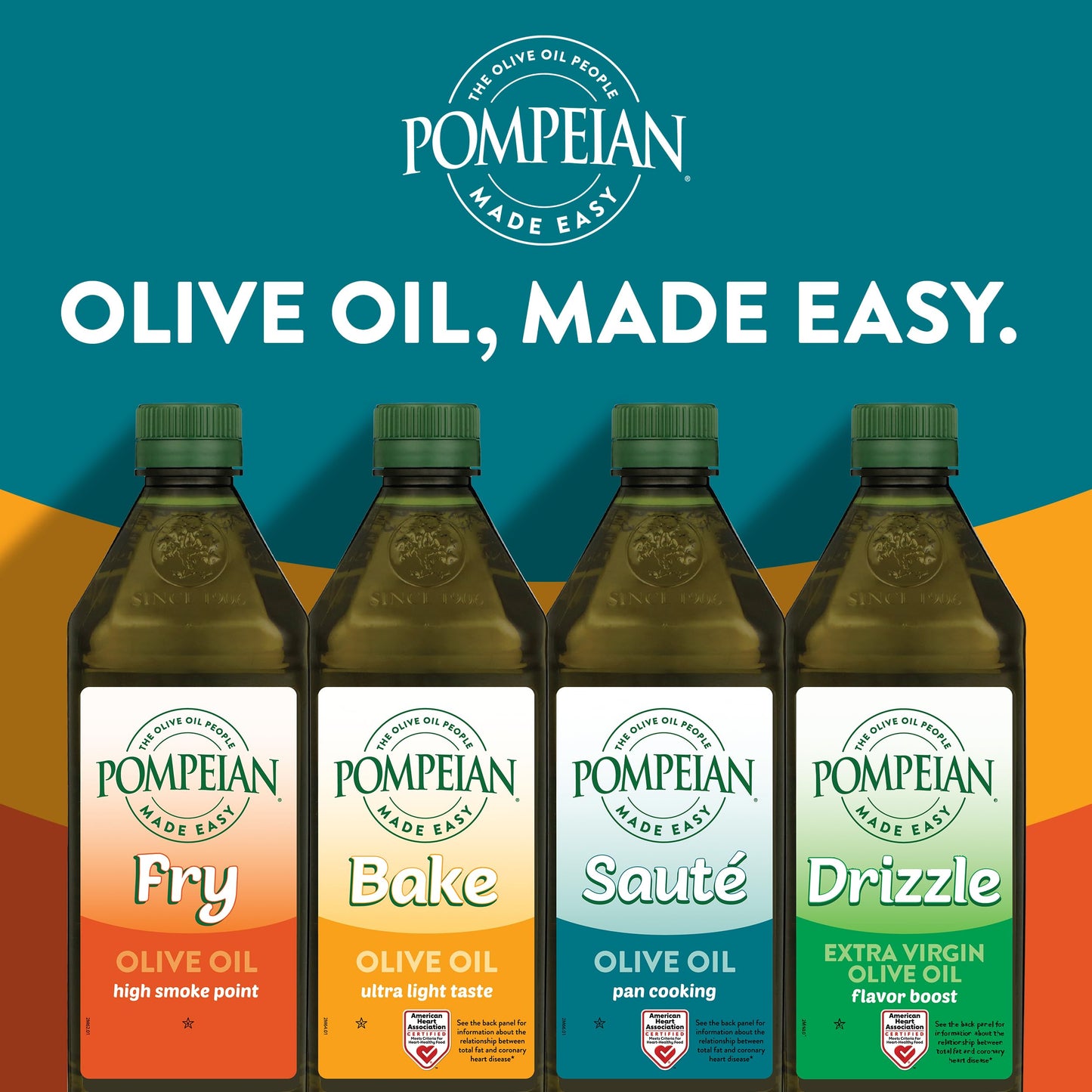 Pompeian Made Easy Bake Olive Oil, Ultra Light Taste, Perfect For Baking Foods Such As Brownies And Cakes, American Heart Association Certified, Non-Allergenic, Non-Gmo, 16 Fl Oz (Pack Of 1)