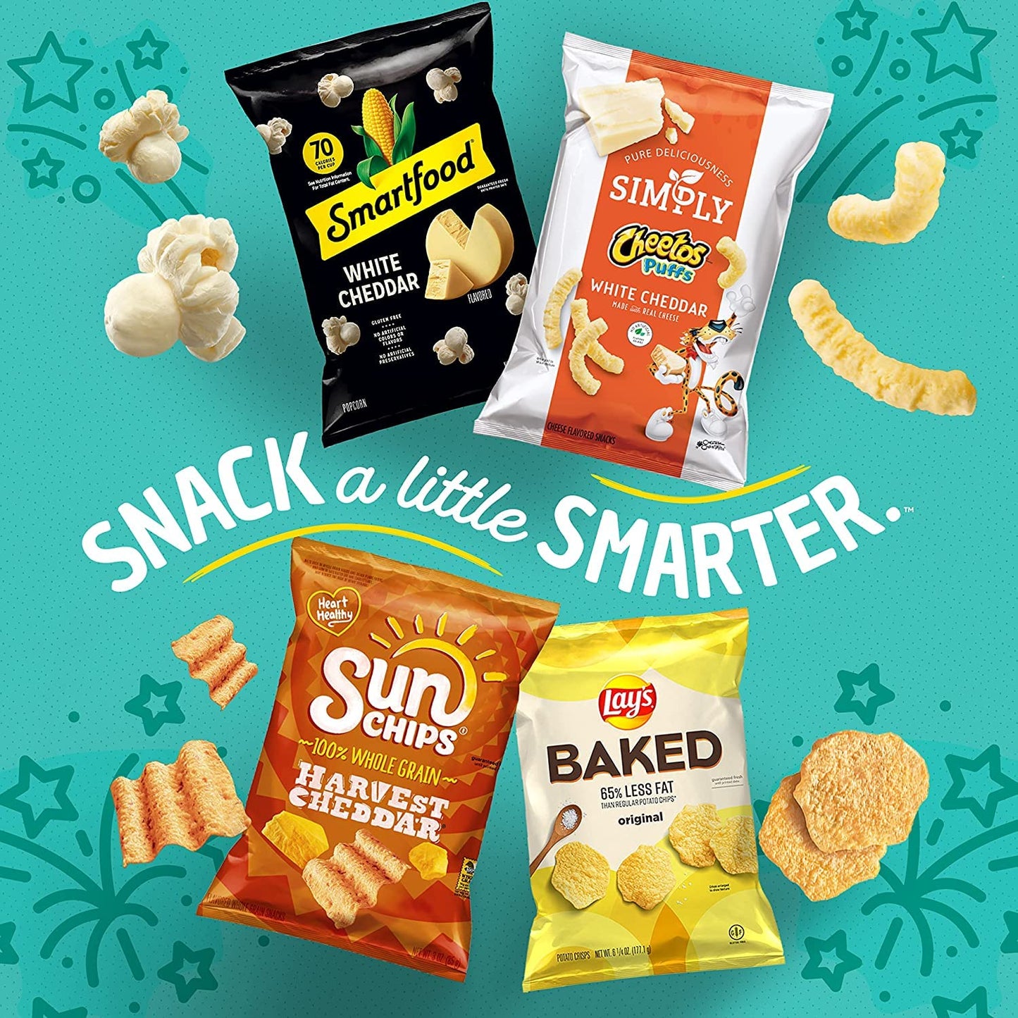 Frito-Lay Baked & Popped Mix Variety Pack, (Pack of 40)