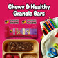 Snakkidz Organic Chewy Granola Bar, Allergen Free, Low Sugar, 45 Bars, Chunky Monkey, Brown