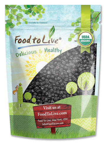 Food To Live Organic Dried Blueberries, 2 Pounds Non-Gmo, Kosher, Vegan, Unsulfured, Bulk