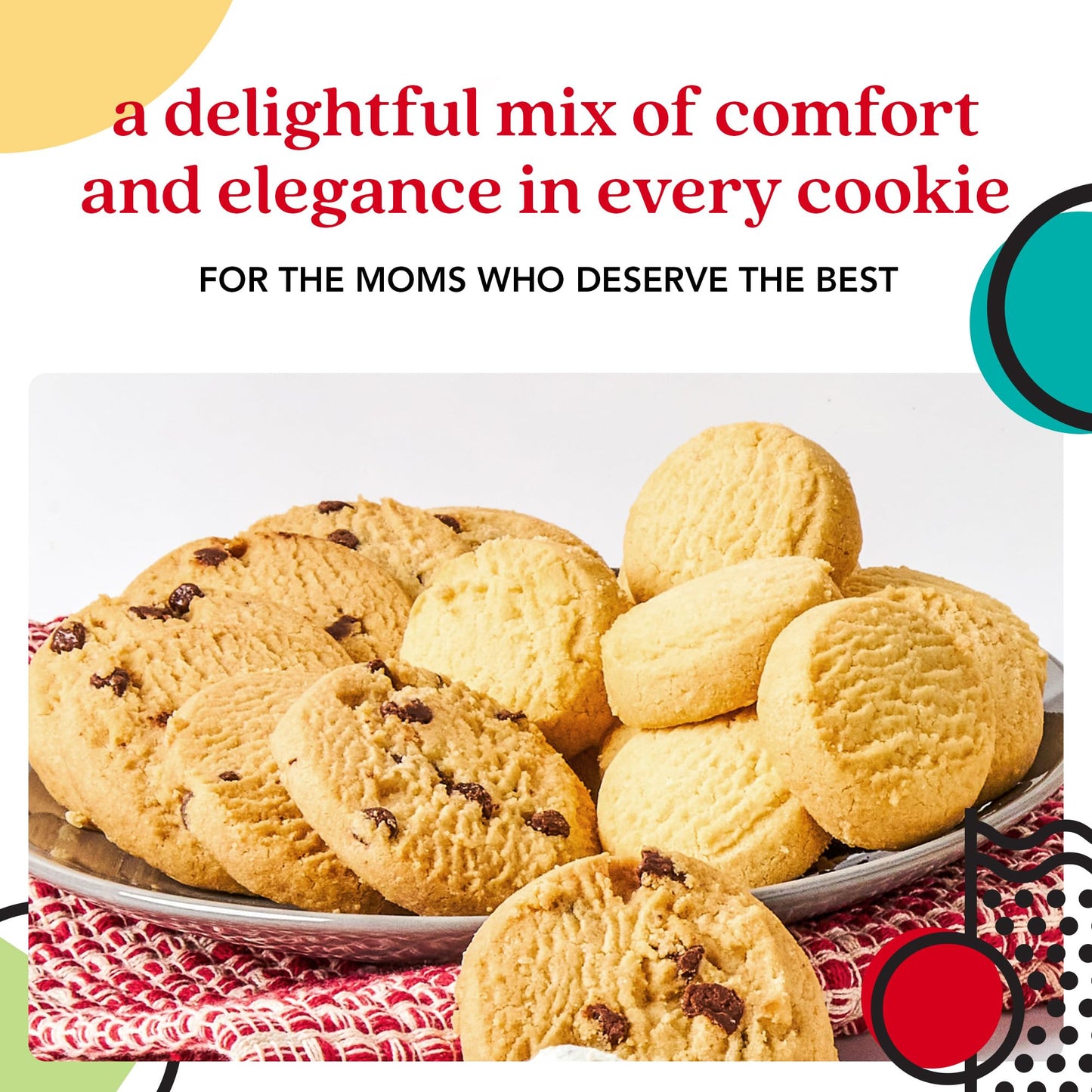 Davids Cookies Happy Holiday Assorted Cookies Bucket Sampler - 1.3Lbs Assorted Gourmet Cookies with Chocolate Chip Brownies and