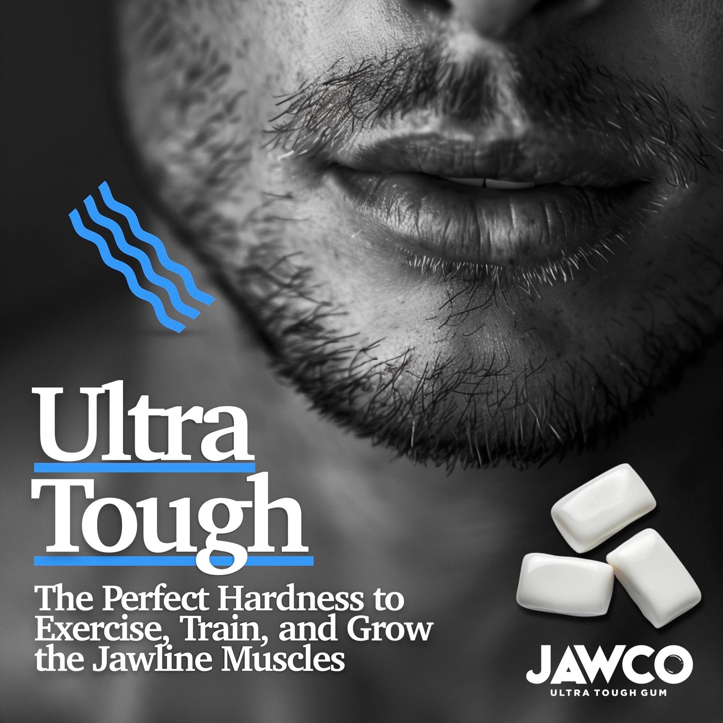 JAWCKO Ultra-Tough Jawline Chewing Gum | Get a Stronger  Squarer Jawline | Ripped Berry Jaw Training Hard Gum | 15X Strength | Chisel  Sculpt  Tone your Jaw | Facial Fitness Mewing Gum | 40 Pieces/Pack