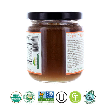 Greenbow Organic Honey With Cinnamon - 100% Usda Certified Organic, Non-Gmo, Gluten Free Organic Cinnamon Honey - Whole Food Org