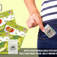 Juicy Pear Flavored Jelly Beans- 3 Pack Of 3.5 Oz Bags- Bundle Includes Travel Size Bag From R.U.S Candy Company