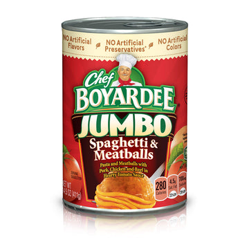 Chef Boyardee Jumbo Spaghetti And Meatballs, 14.5 Oz, 12 Pack