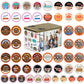 Perfect Samplers Flavored Coffee Variety Pack - 50 Count Coffee Pods for Keurig - Includes Vanilla & Chocolate - Brown