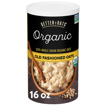 Better Oats Organic Old Fashioned Oats, Organic Rolled Oats for Overnight Oats, Hot Cereal, and Other Homemade Oatmeal Recipes, 