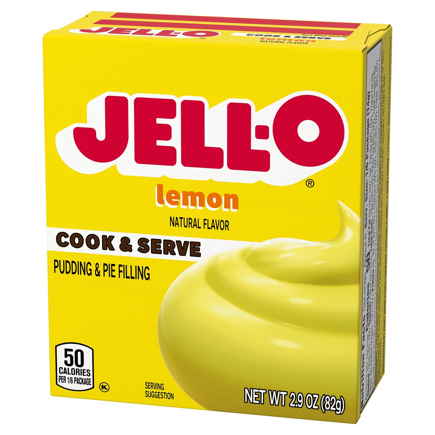 Jell-o Cook & Serve Pudding & Pie Filling Lemon Flavor 2.9 Oz (Pack of 12)