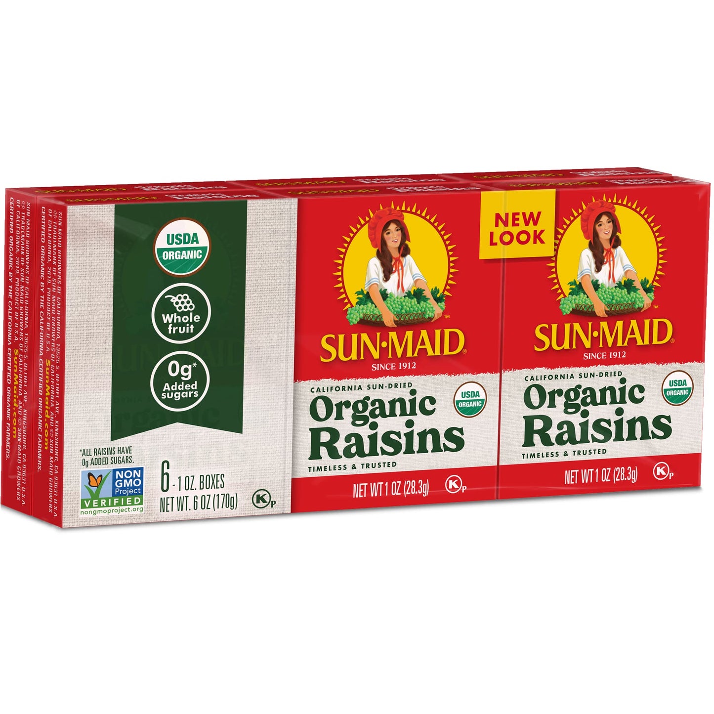 Sun-Maid Organic California Sun-Dried Raisins - (72 Pack) 1 oz Snack-Size Box - Organic Dried Fruit for Healthy Snacks, School L