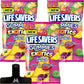 Lifesavers Exotics Candy Gummies - 7 oz Bags (Pack of 3) - With Mighty Merchandise Bag Clip