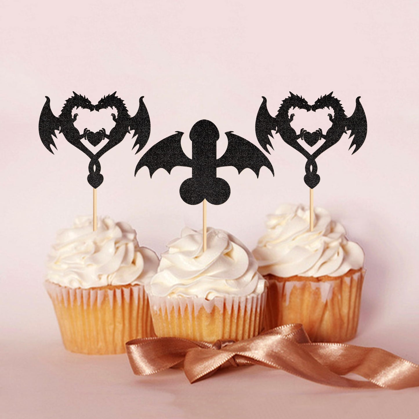 Ercadio 24 Pack Dragon Love Cupcake Toppers Dragon Heart Tcake Picks Dinosaur Cupcake Topper Dragon Cupcake Toppers Picks For Dr
