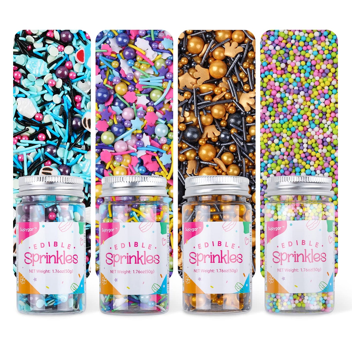 Sprinkles for Cookie Decorating, Sujoygar, Food Grade, 50g/bottle, Edible Sprinkles, Cake Decoration, Cupcake Toppers, Sprinkles