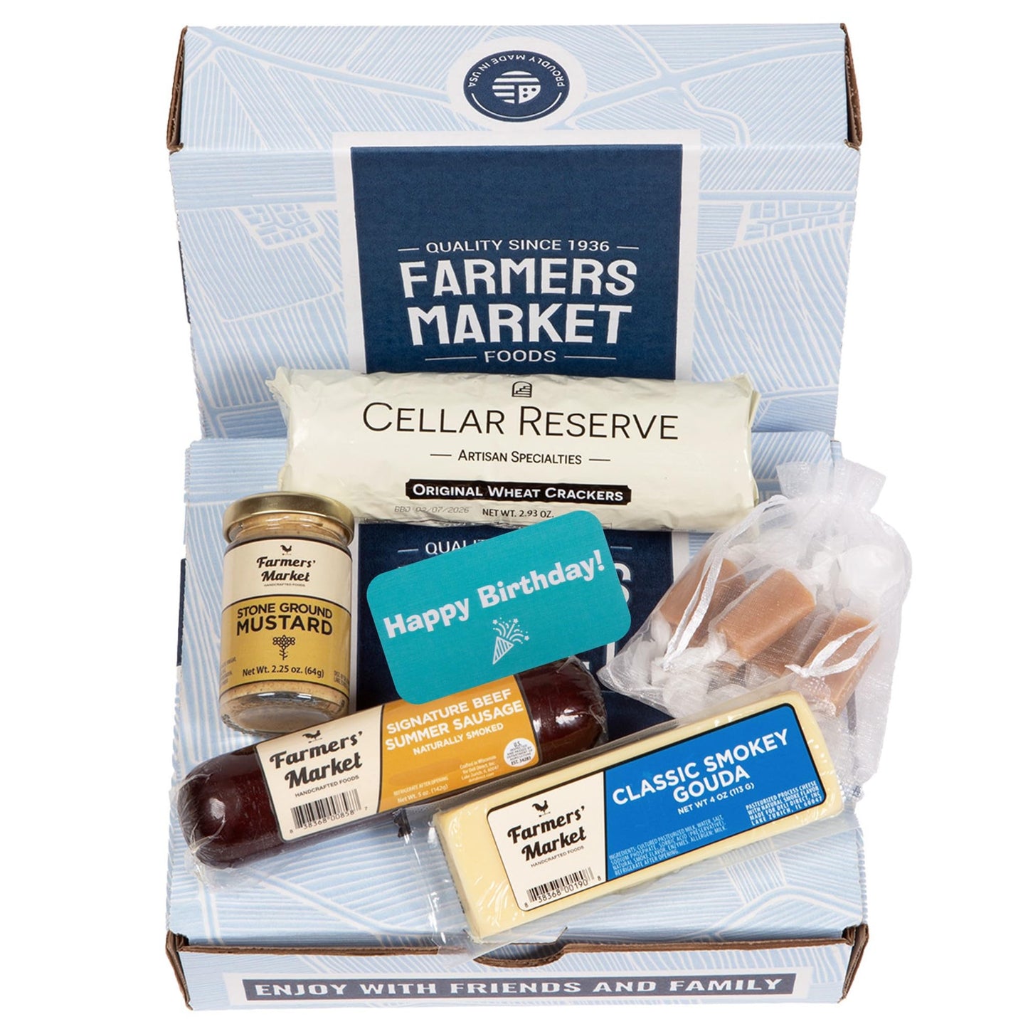 Deli Direct Farmers Market Gift Basket - Gluten Free, Keto, Low Sodium, Zero Sugar, Holiday Charcuterie Board