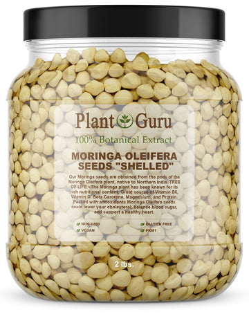 Moringa Seeds Kernel Shelled 2 Lbs. Wide Mouth Jar - Clean Pkm1 Variety - Edible - Moringa Oleifera - Malunggay - Semillas De Mo