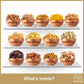 Nut Cravings - Thanksgiving Mixed Nuts Gift Basket In Reusable Diamond Wooden Tray + Green Ribbon (13 Assortments) Holiday Xmas Christmas Food Arrangement Healthy Snack Care Package