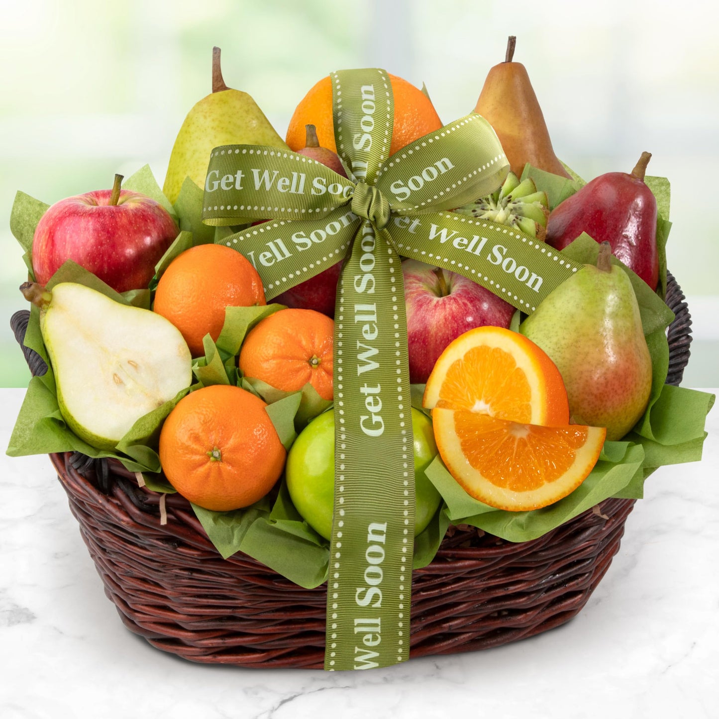 A Gift Inside Get Well Soon California Bounty Fruit Gift Basket