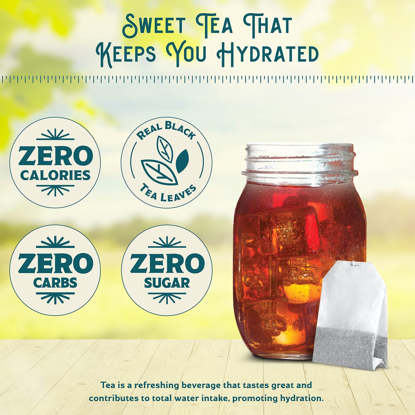 Southern Breeze Hot Brew Sweet Tea Peach Iced Tea with Black Tea and Zero Carbs Zero Sugar, 22 Individually Wrapped Family Size