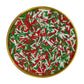 Red & White & Green Christmas Jimmy Sprinkles Edible Mix Size Jimmies Cake Decorations Soft Jimmies For Topping Ice Cream, Cooki