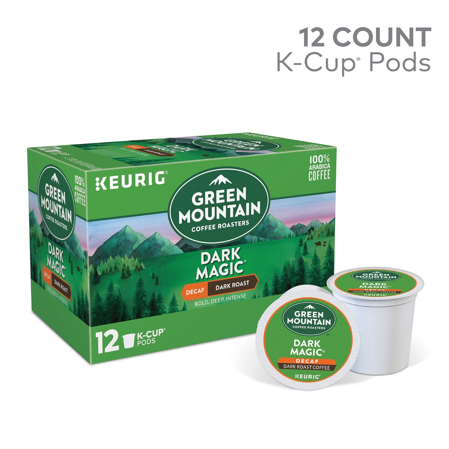 Green Mountain Coffee Dark Magic Decaf K-Cups, 12 Count, Pack of 1