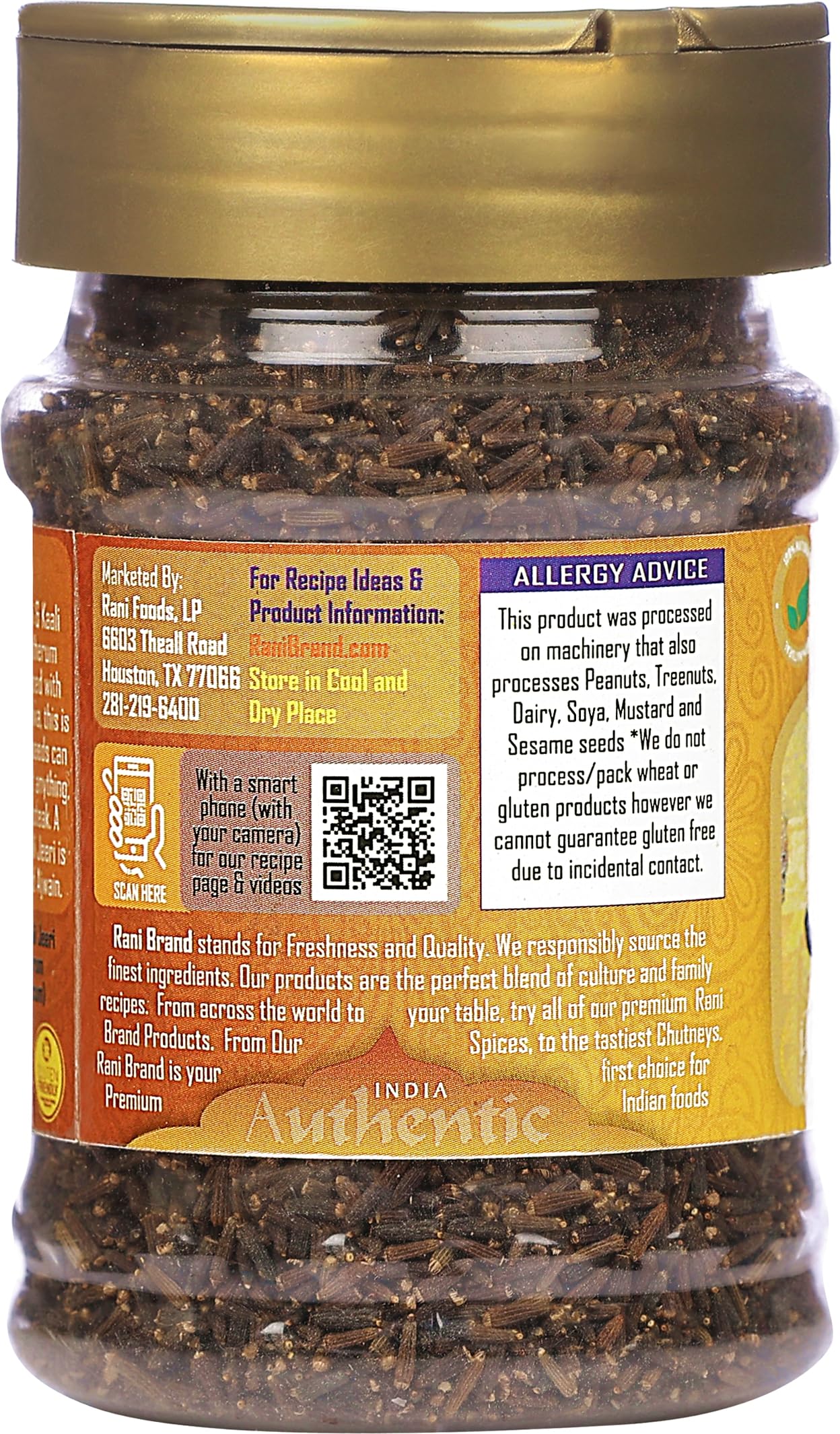 Rani Kali Jeeri (Centratherum Anthelminticum) 3Oz (85G) Pet Jar ~ All Natural | Gluten Friendly | Non-Gmo | Kosher | Vegan | Ind