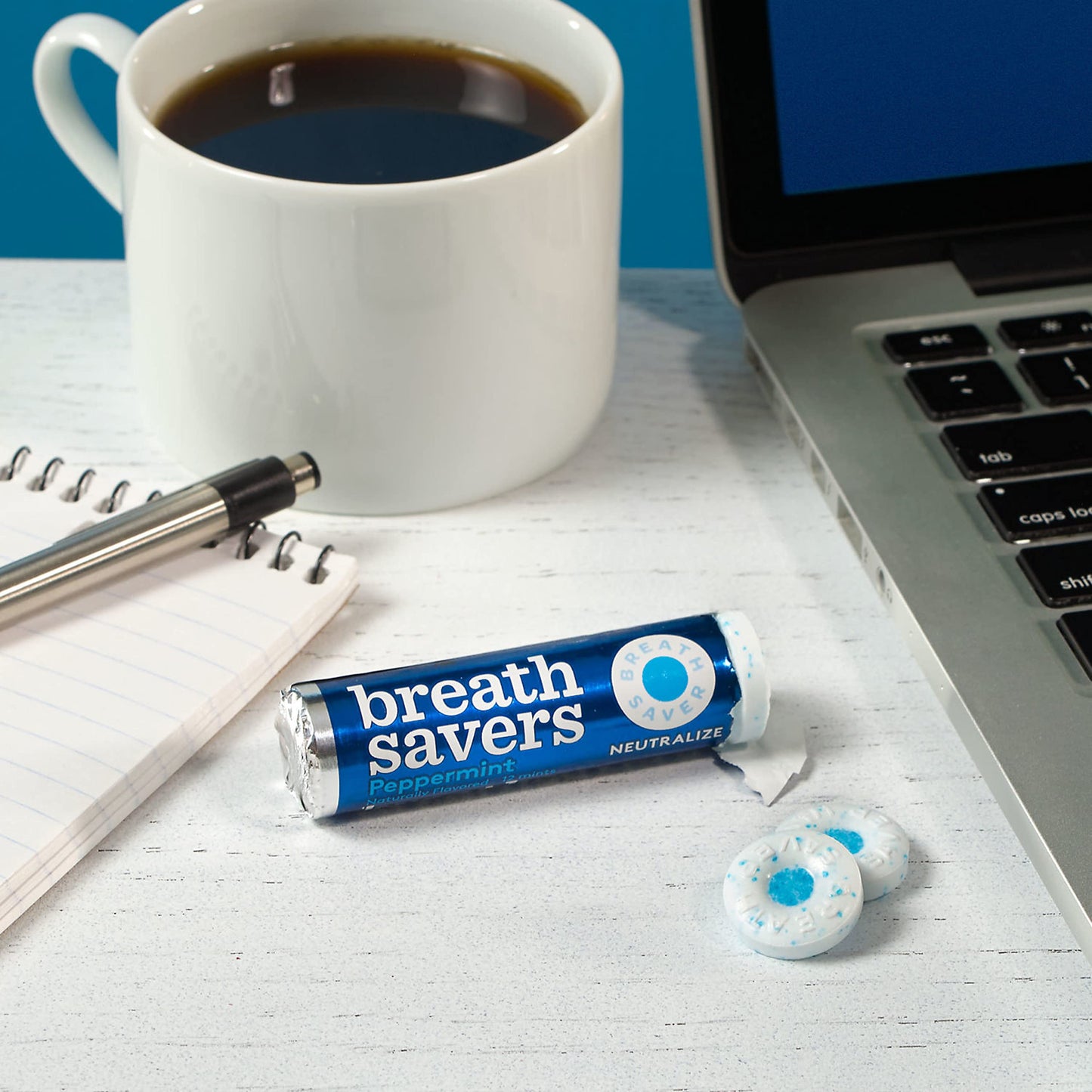 Breath Savers Peppermint Sugar Free Breath Mints Rolls, 0.75 Oz (24 Count)