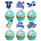 Gyufise 24Pcs Baby Shower Cupcake Toppers Glitter Tie Onesie Baby Bottle Oh Baby Cupcake Picks It'S A Boy Cake Decorations For B