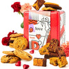 Davids Cookies and Brownies Love Gift Basket - 12 x 1.5oz Assorted Fresh Baked Cookies and 10 x 2oz Individually Wrapped Brownie