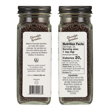Watkins Chocolate Decorating Sprinkles, 3.5 Ounce, Pack Of 3