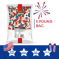 CANDY BREAK Gummy Candy Rings - Strawberry & Blue Raspberry, 5 lb Bulk Bag, Share Size Snacks for Kids & Grown Ups