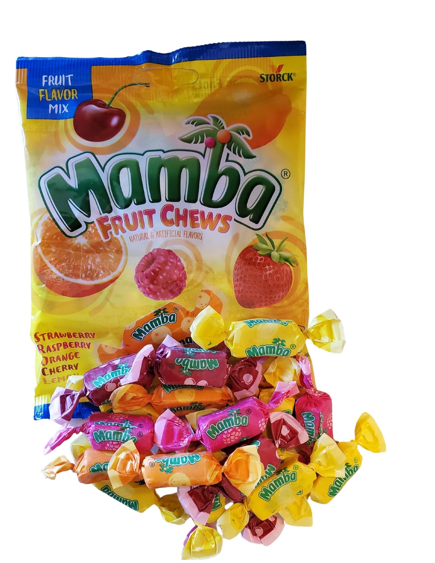 Mamba Fruit Chews & Tropics Assorted Candy Assorted Candy - Chewy candy that is Full of Great Flavors, Individually Wrapped and