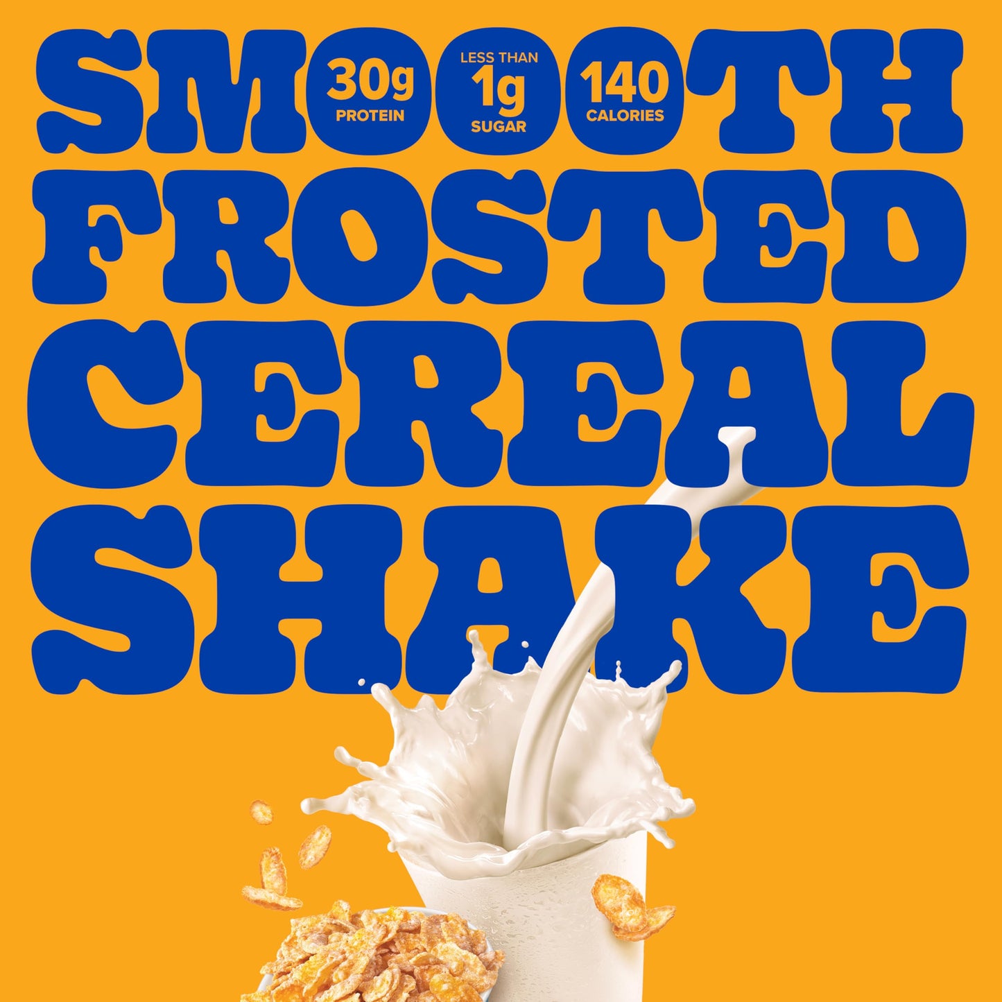 Pure Protein Complete Protein Shake  Frosted Cereal  30g High Protein Drink  Less than 1g Sugar  4g Fiber  Ready to Drink  Non GMO  On-the-Go Shakes  11oz Bottles  12 Pack