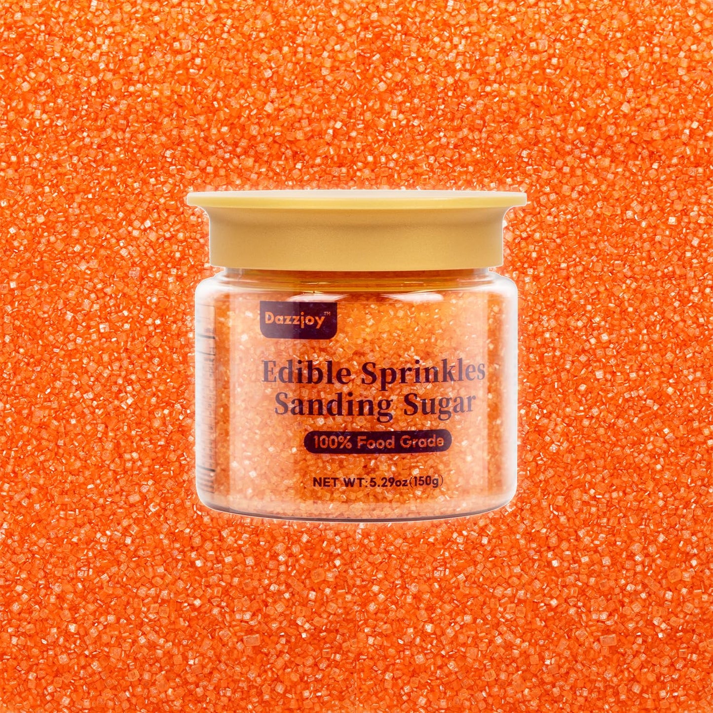 Orange Sanding Sugar Sprinkles, Food Grade 150G, Edible Sprinkles For Cupcake Decorating, Cake Toppers, Sprinkles Decoration, Ic