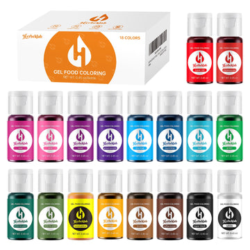 Gel Food Coloring 18 Colors x .45 oz Vibrant Icing Colors Concentrated Gel Food Color Dye for Baking Icing Cookie Cake Decoratin