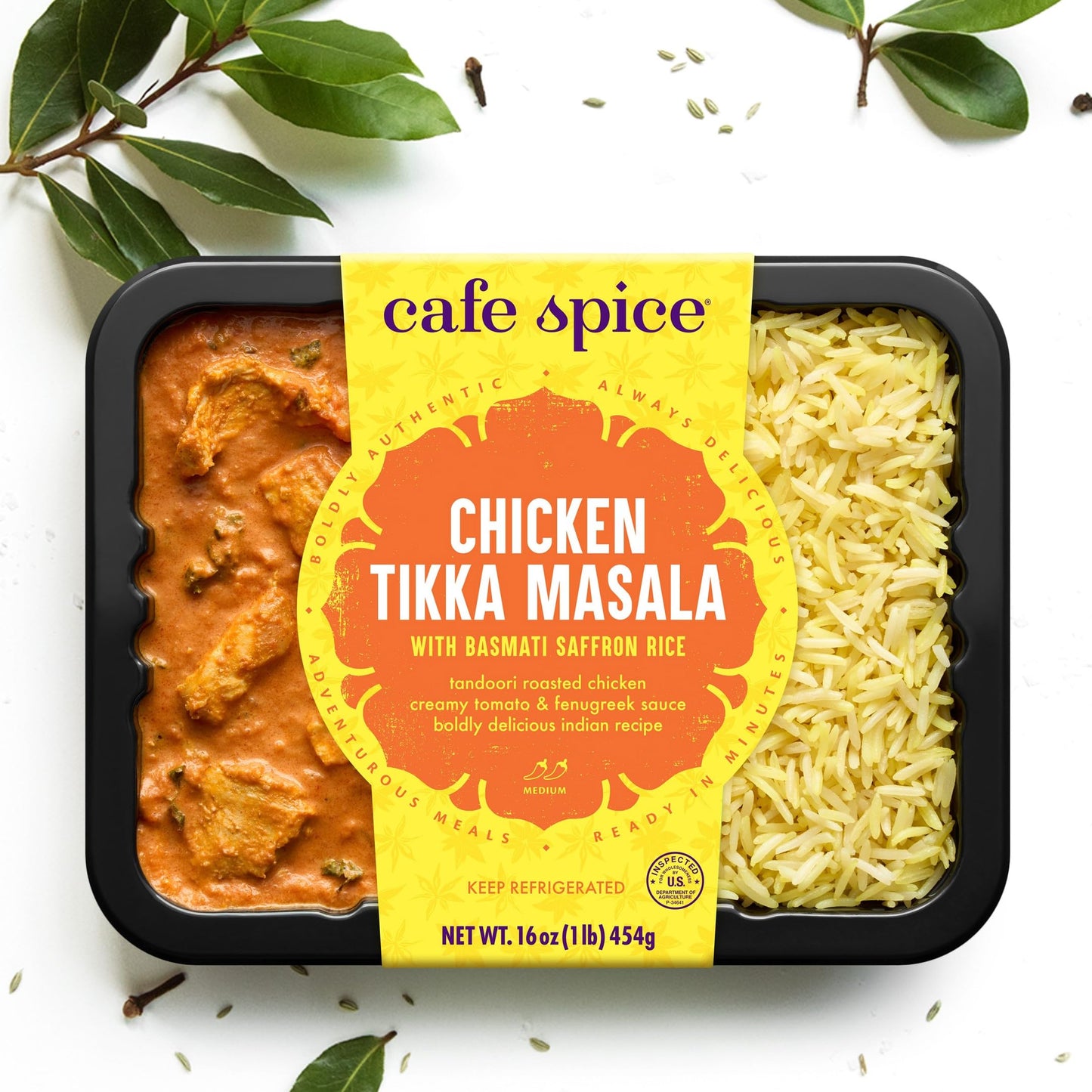 Caf   Spice Chicken Tikka Masala Saffron Rice, 16 oz