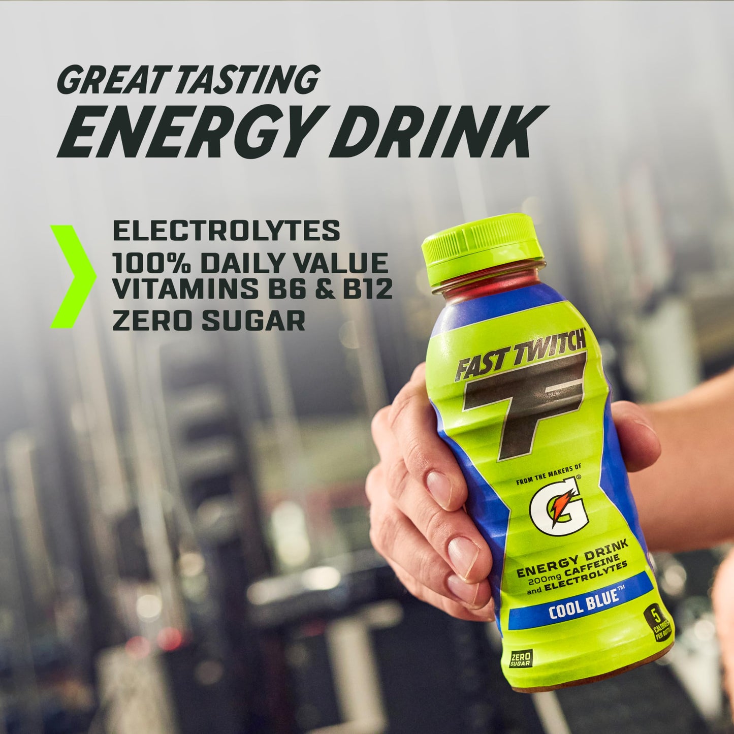 Fast Twitch Energy Drink from the Makers of Gatorade, Glacier Freeze, Strawberry Lemonade, Grape Variety Pack, 12 Fl Oz (Pack of
