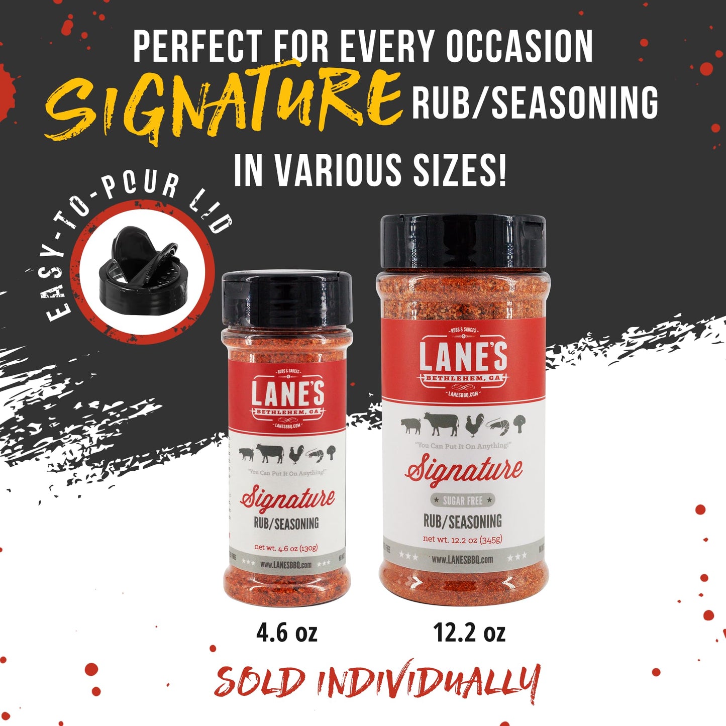 Lane'S Bbq Signature Rub Seasoning | All Natural | Gluten Free | No Msg | No Preservatives 4.6 Oz