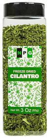 NPG Freeze-Dried Cilantro Leaves 3 Oz, Fresh Dehydrated Coriander Flakes, Dhania Leaves, Lime Seasoning, Mexican Spices, Perfect