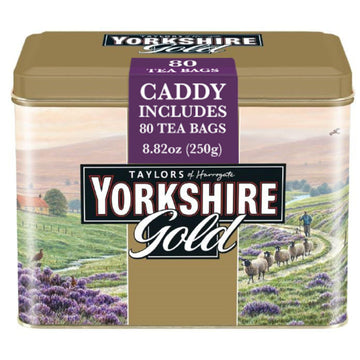 Taylors Of Harrogate Yorkshire Gold Tin, 80 Teabags (Packaging May Vary)