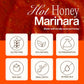 Sauz Hot Honey Marinara Pasta Sauce, Sweet & Spicy, Gluten-Free, Non-GMO, 25 Oz Jar (4-Pack)