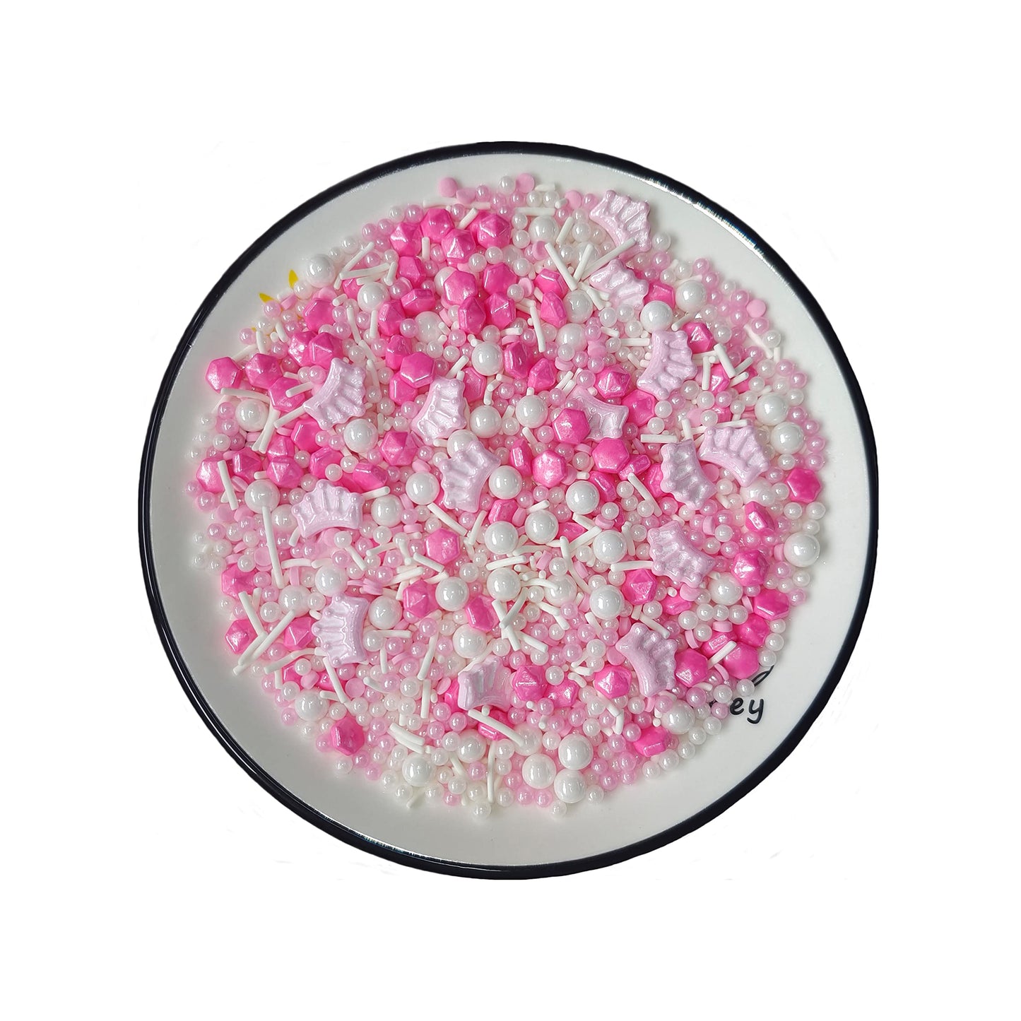 Sentovac Edible Pink Crown Mix Sprinkles For Decorating | Edible Cake Cupcake Sprinkles 1 Bottle 3.53Oz/ 100G | Cookie And Ice C